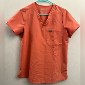 Figs Catarina top, Coral, size Small